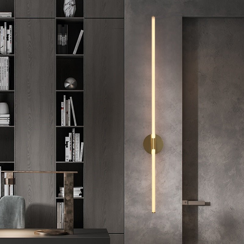 Nordic Luminous Minimalist Wall Lamp With Sword Shaped Design For Hallways And Living Rooms