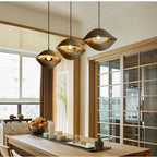 Thai Bamboo Shell Pendant Light Crafted With Natural Bamboo And Shells
