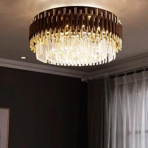 Astrahaven Crystal Black Chandelier With Retro Modern Charm | Deretia