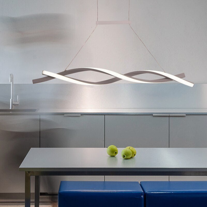 Twisted Minimalist Pendant Light For Modern Living Spaces