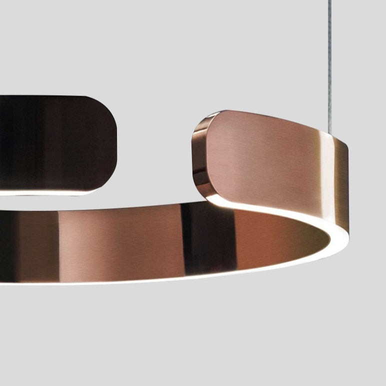 Żyrandol LED Elara Circle z metalu do nowoczesnego luksusowego domu