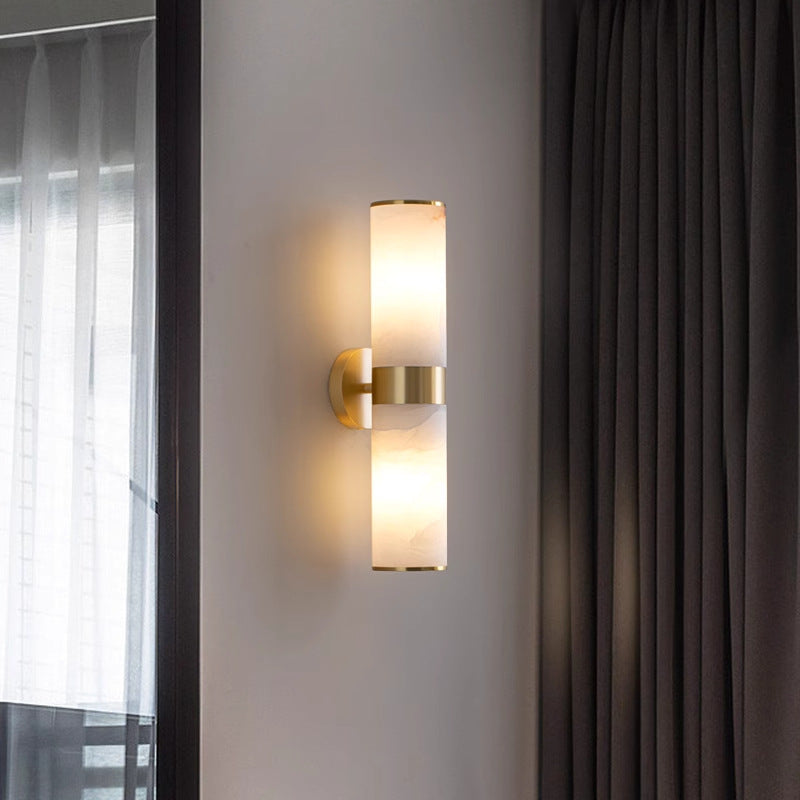 Liora | Moderne Alabaster- und Metall-Wandlampe, Schwarz oder Gold | Deretia