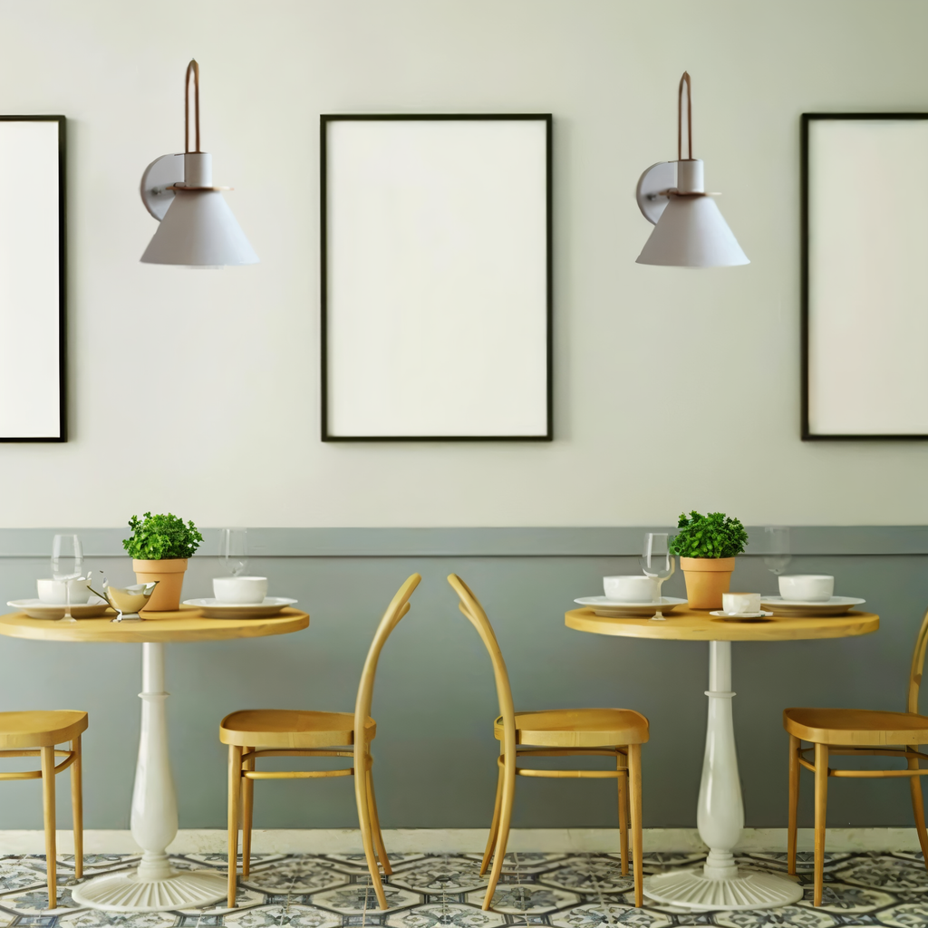 Kairoa Postmodern trumpet LED hörnvägglampa för vardagsrum