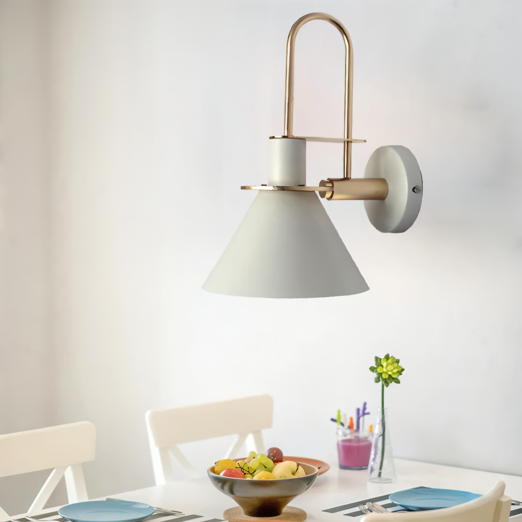 Kairoa Postmodern trumpet LED hörnvägglampa för vardagsrum