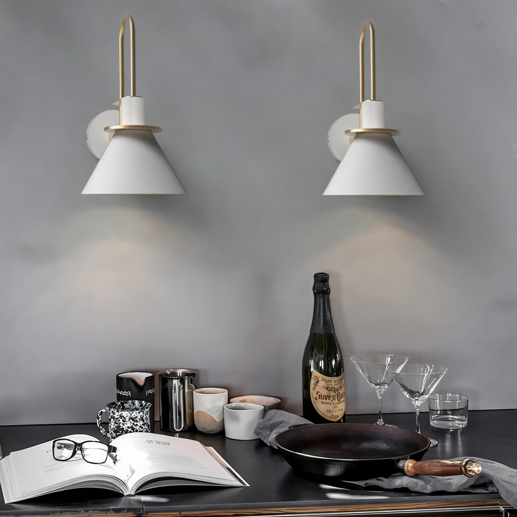 Kairoa Postmodern trumpet LED hörnvägglampa för vardagsrum