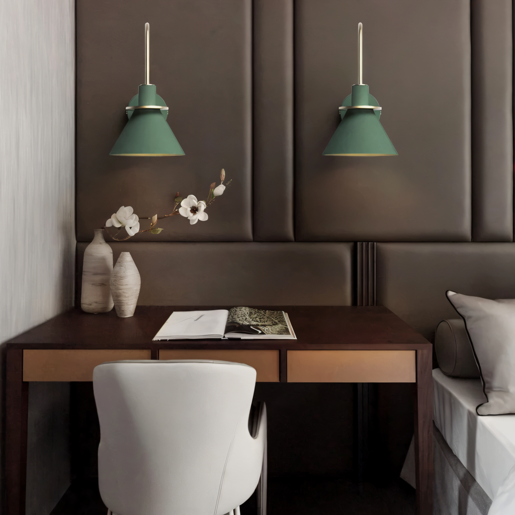 Kairoa Postmodern trumpet LED hörnvägglampa för vardagsrum