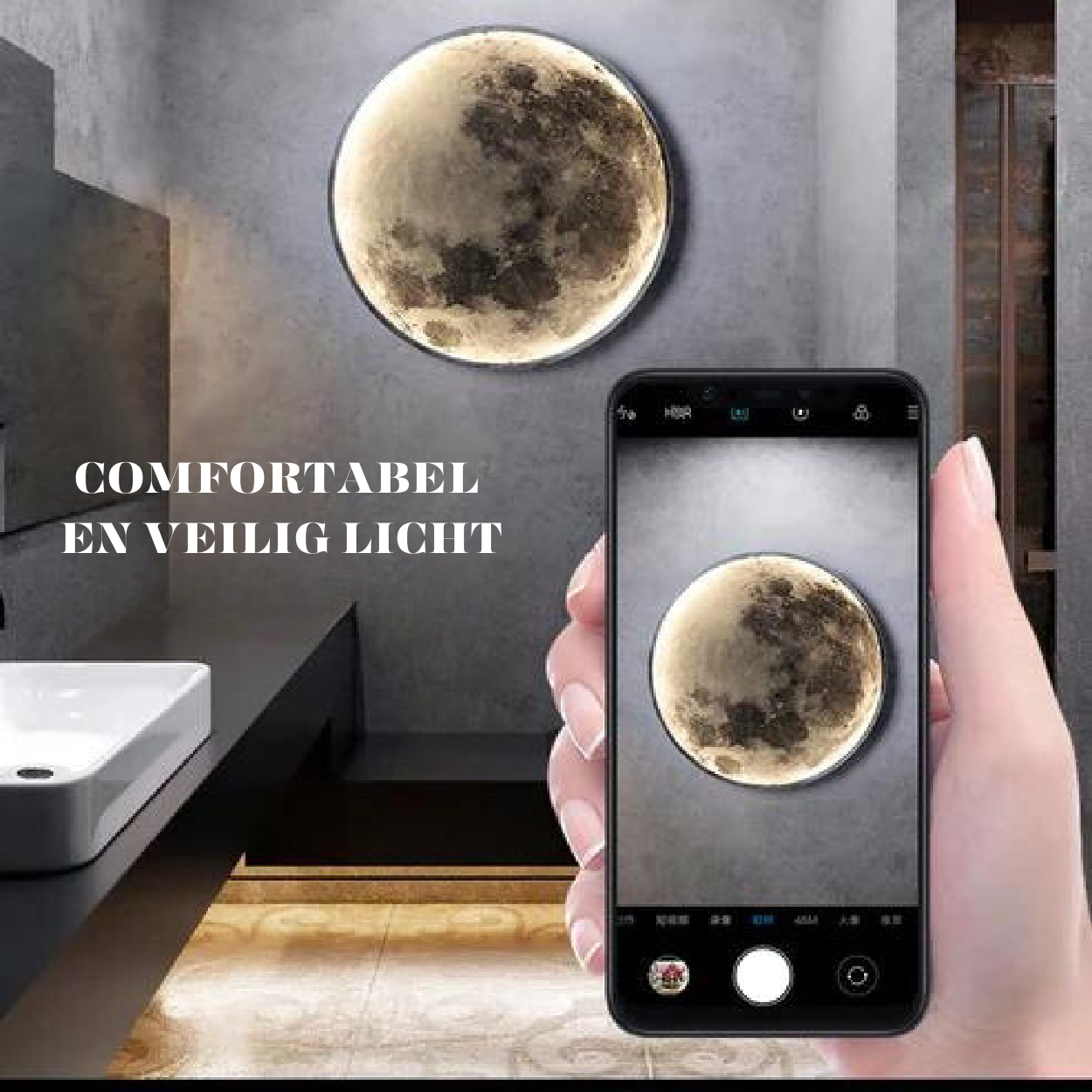 LED moon lamp with color change & dimmable 2