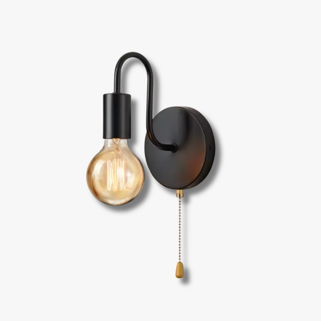 Ravena | Modern Wall Sconce in Black Iron | Deretia