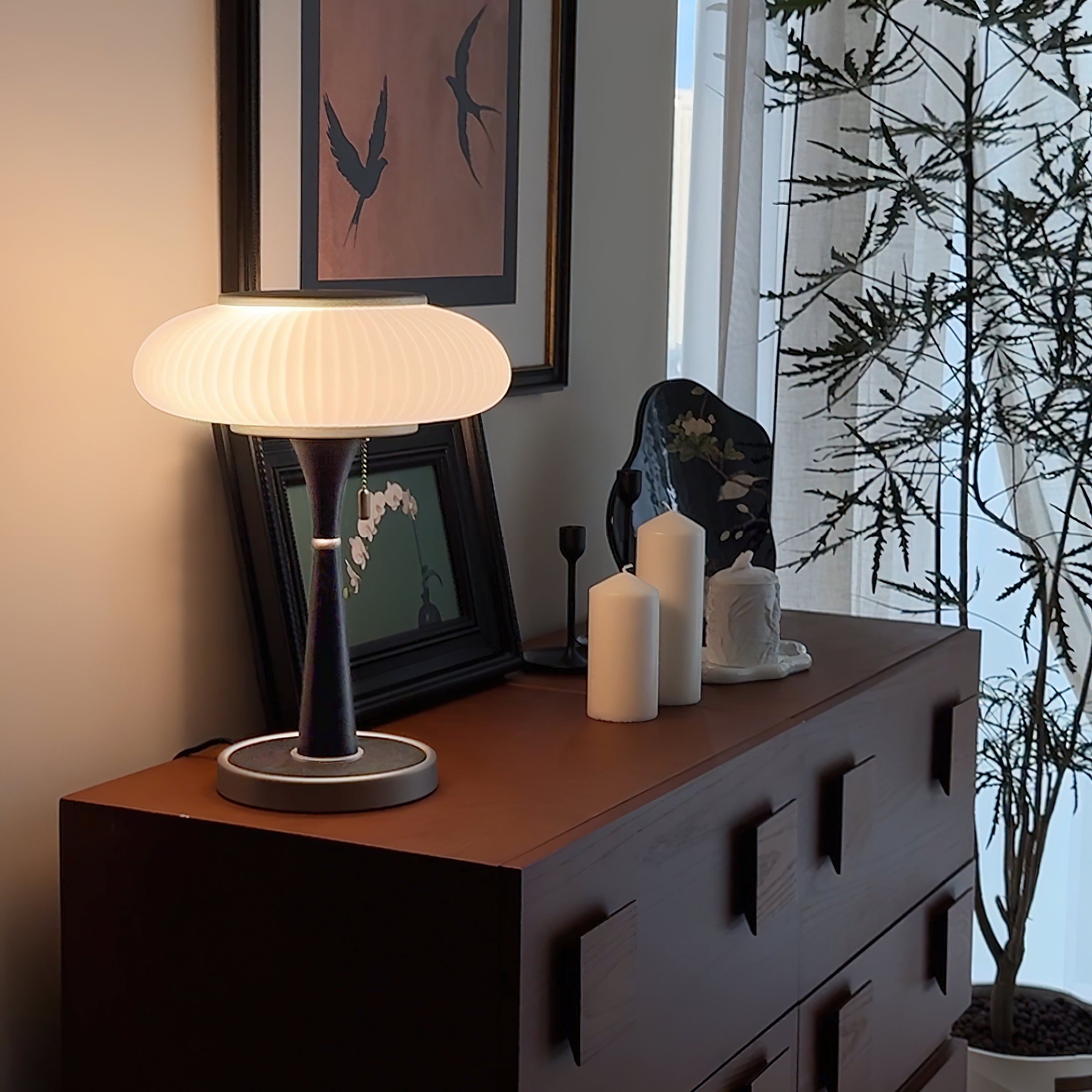 Nivara Mushroom Table Lamp Modern Minimalist Style