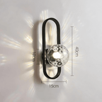 Modern LED glass wall light Camille 6