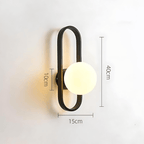 Modern LED glass wall light Camille 7