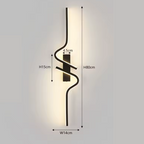 NovaGlow Up-Down LED Wall Light Sconce Matte Black Finish | Deretia