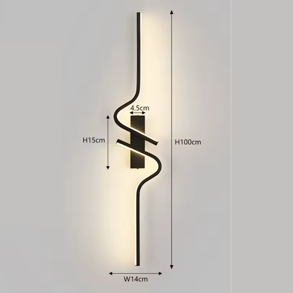 NovaGlow Up-Down LED Wall Light Sconce Matte Black Finish | Deretia