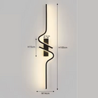 NovaGlow Up-Down LED Wall Light Sconce Matte Black Finish | Deretia