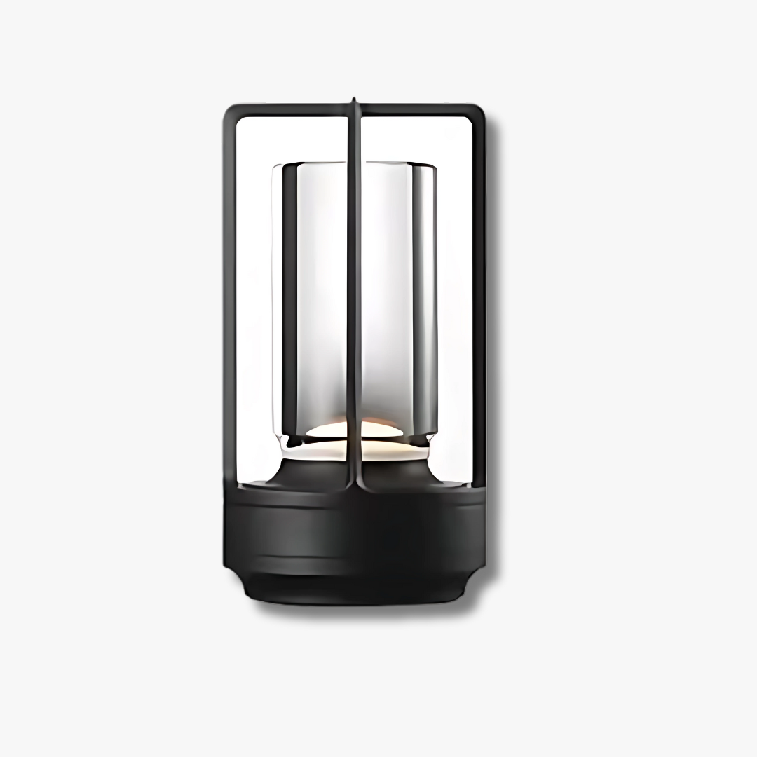 Dimmbare Astra Kristall LED Tischlampe aus Aluminium | Deretia