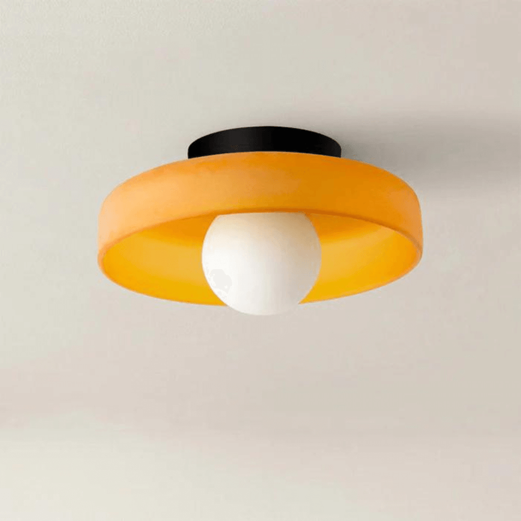 Round LED ceiling light modern glass lamp 6