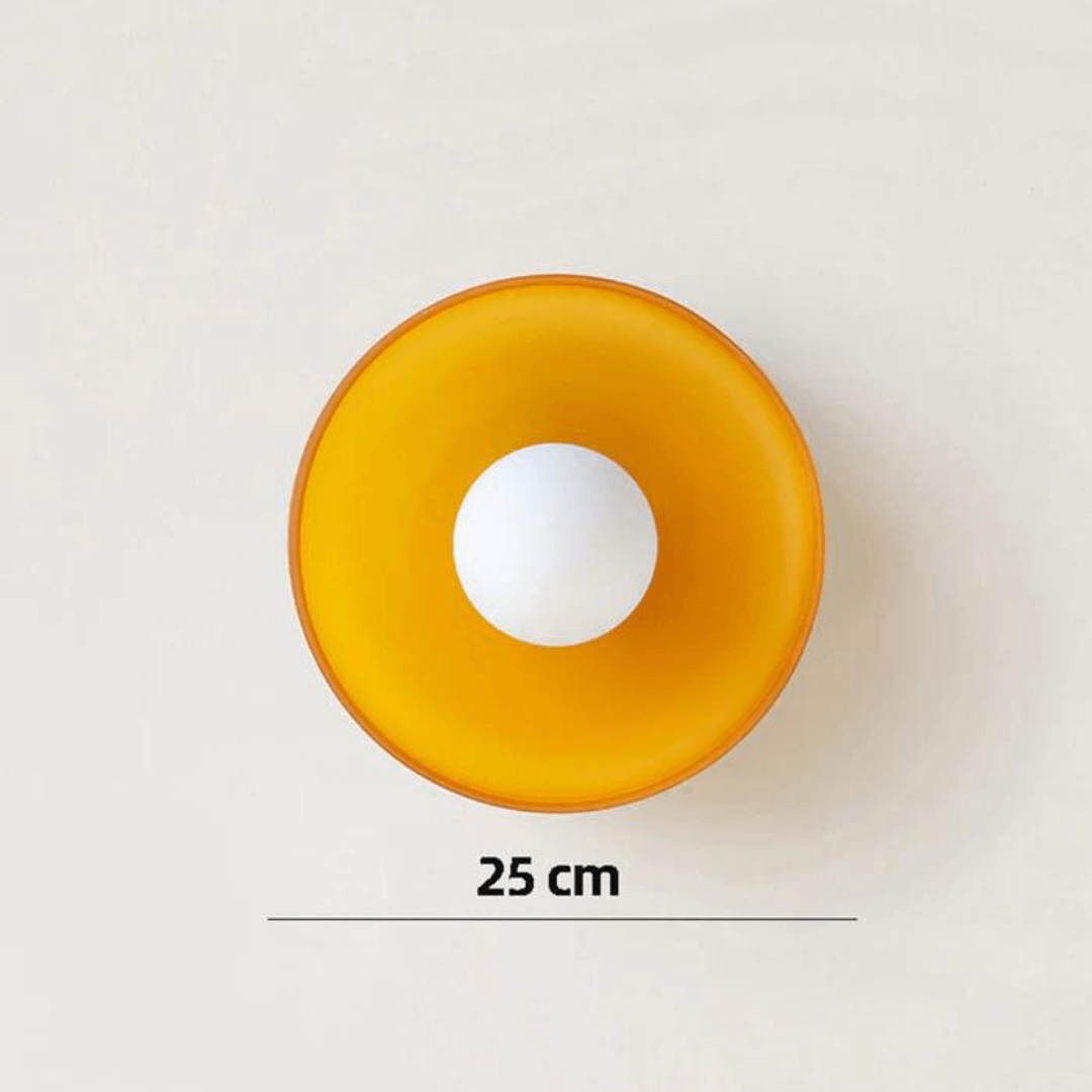 Round LED ceiling light modern glass lamp 8