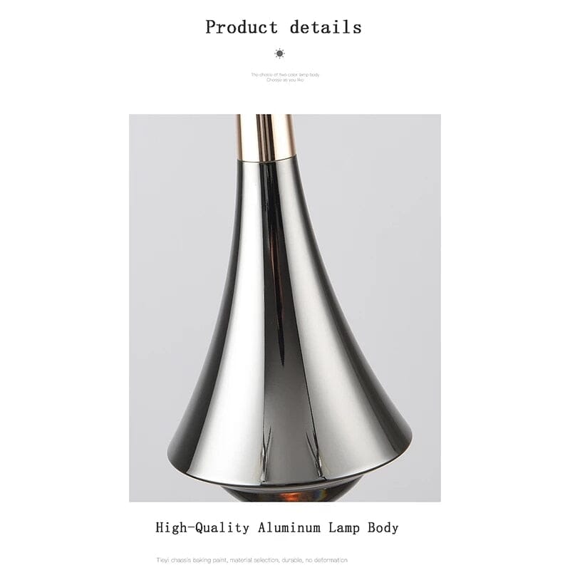 Lămpi suspendate Vesari cu picătură de apă LED și abajur din sticlă limpede