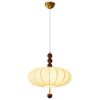 Sylvain Fabric Pendant Light In French Medieval Wabi-Sabi | Deretia
