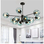 Lyra Bubble Chandelier Iron and Glass 12 Bulbs Included | Deretia