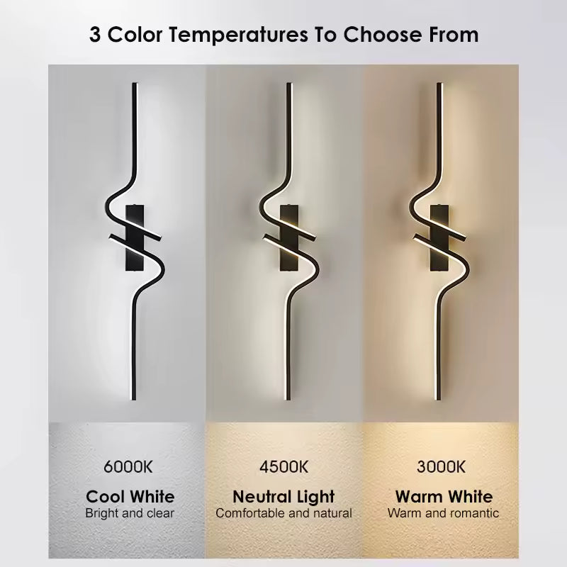 NovaGlow Up-Down LED Wall Light Sconce Matte Black Finish | Deretia