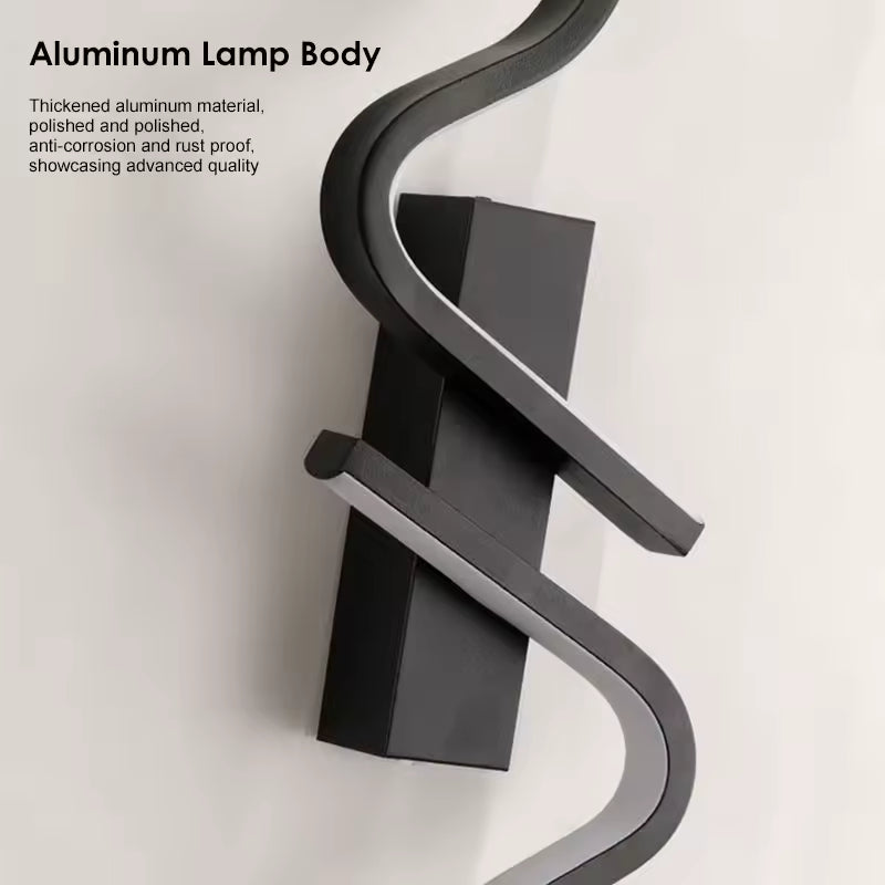 Aurelle | Up And Down Matte Black LED Wall Light | Deretia