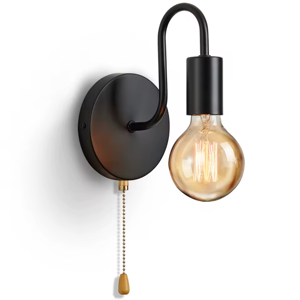 Ravena | Modern Wall Sconce in Black Iron | Deretia