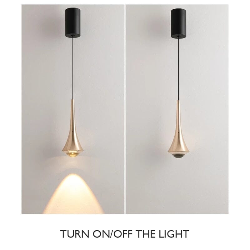 Lămpi suspendate Vesari cu picătură de apă LED și abajur din sticlă limpede