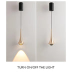 Lămpi suspendate Vesari cu picătură de apă LED și abajur din sticlă limpede