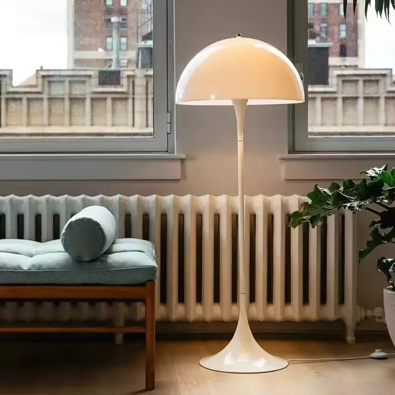 CalmaGlow Dänische Creme Stil Stehlampe mit Touch-Steuerung | Deretia