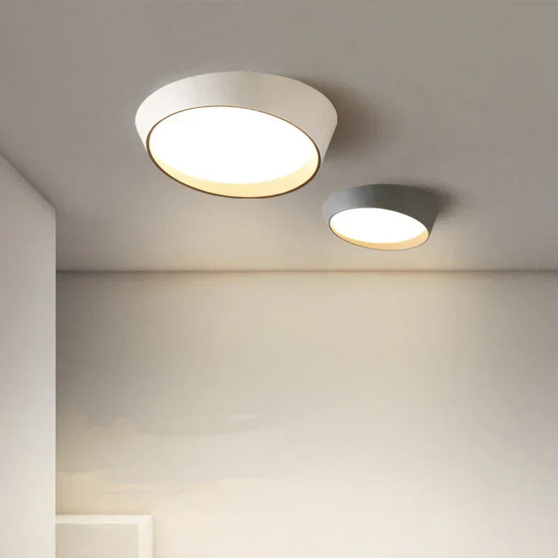 NovaLume Circular Metal Ceiling Lamp, 3 Color Options | Deretia