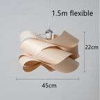 SylvaWood Wood Skin Pendant Lights - Natural Wood Texture | Deretia