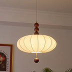 Sylvain Fabric Pendant Light In French Medieval Wabi-Sabi | Deretia