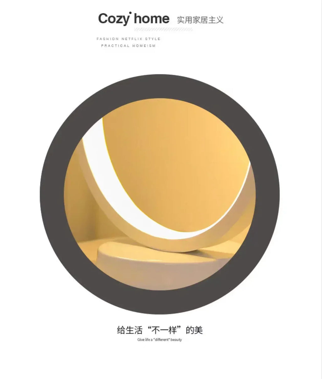 Moderne LED rund bordlampe energieffektiv skrivebordslampe