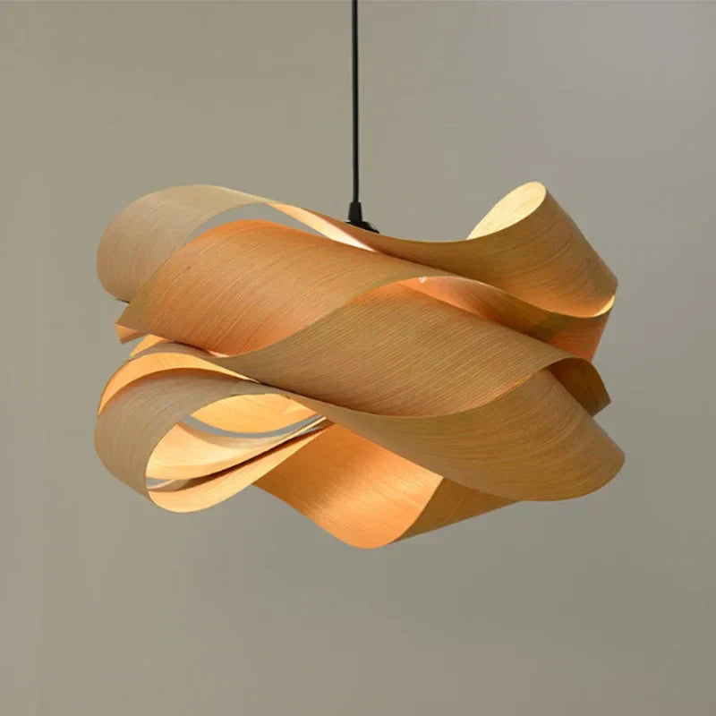 Southeast Asian Wood Pendant Lights For Living Spaces
