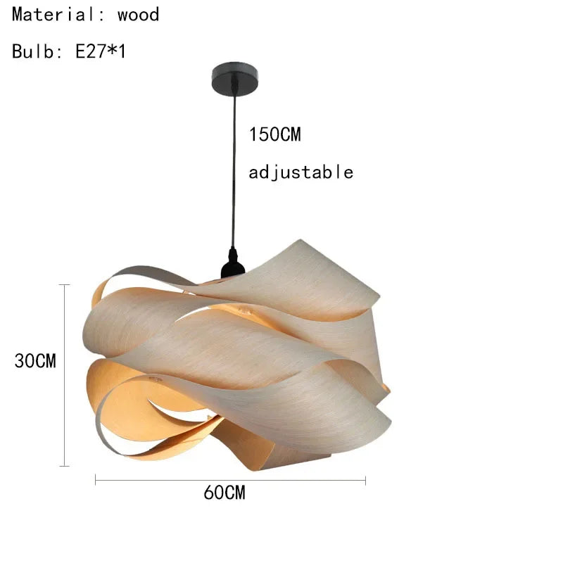 Southeast Asian Wood Pendant Lights For Living Spaces