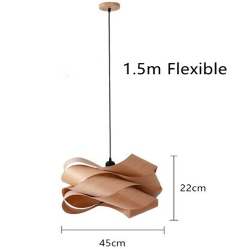 SylvaWood Wood Skin Pendant Lights - Natural Wood Texture | Deretia