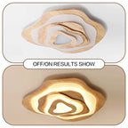 Aureon Bloom Wood & Metal Chandelier, Two-Layer Design | Deretia