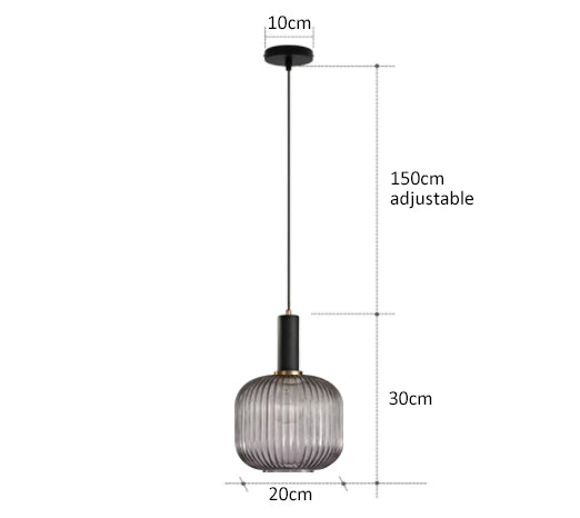 Vivid Retro Glass Pendant Light With LED For Living Room And Bedroom