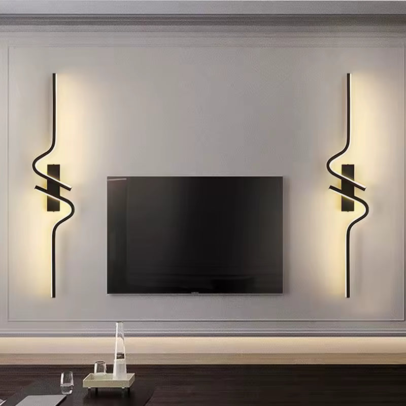NovaGlow Up-Down LED Wall Light Sconce Matte Black Finish | Deretia