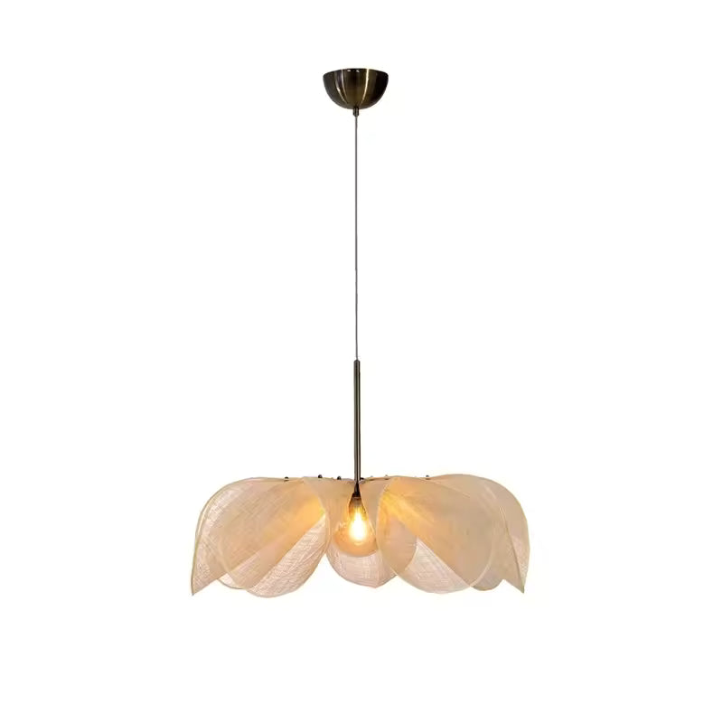 Aurei | Vintage Japanese-Inspired Pendant Light With Soft Fabric Shade | Deretia