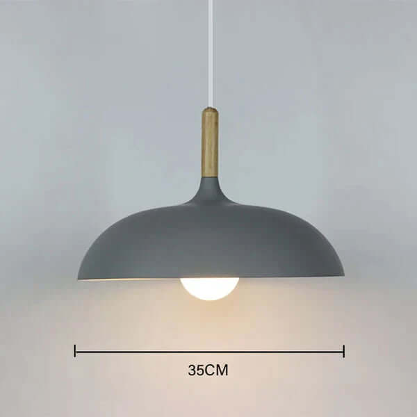 Scandinavian oak ceiling light 8