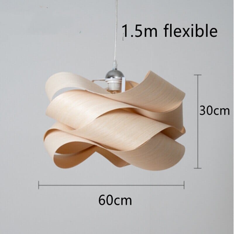 SylvaWood Wood Skin Pendant Lights - Natural Wood Texture | Deretia