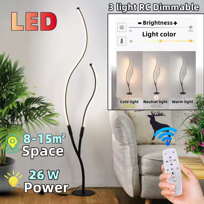 Aeron Tree Style LED Floor Lamp With RGB And Remote | Deretia