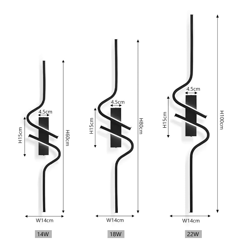 Aurelle | Up And Down Matte Black LED Wall Light | Deretia