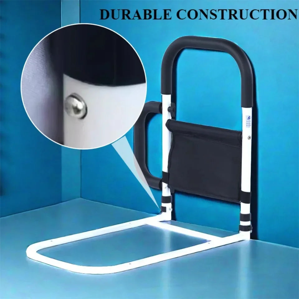 Adjustable Bed Rail With Side Handrail For Safe Elderly Mobility