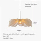 Aurei | Vintage Japanese-Inspired Pendant Light With Soft Fabric Shade | Deretia