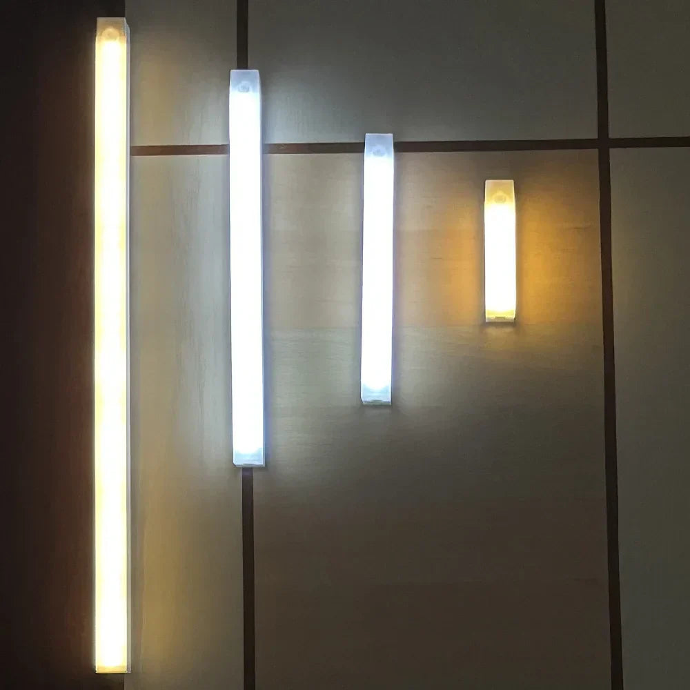 LumaSense | Bewegungsmelder LED Nachtlicht, USB wiederaufladbare kabellose Lampe für Küche, Kleiderschrank, Treppen | Deretia