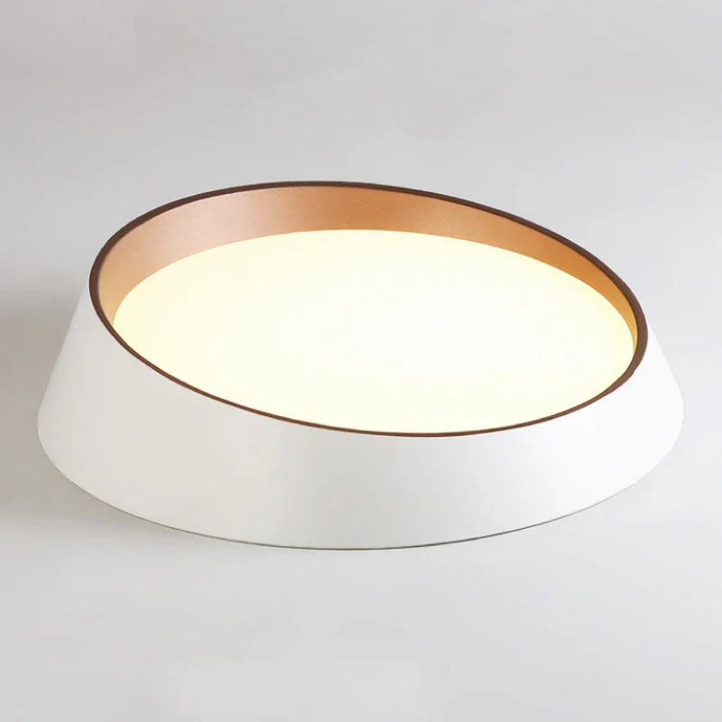 NovaLume Circular Metal Ceiling Lamp, 3 Color Options | Deretia
