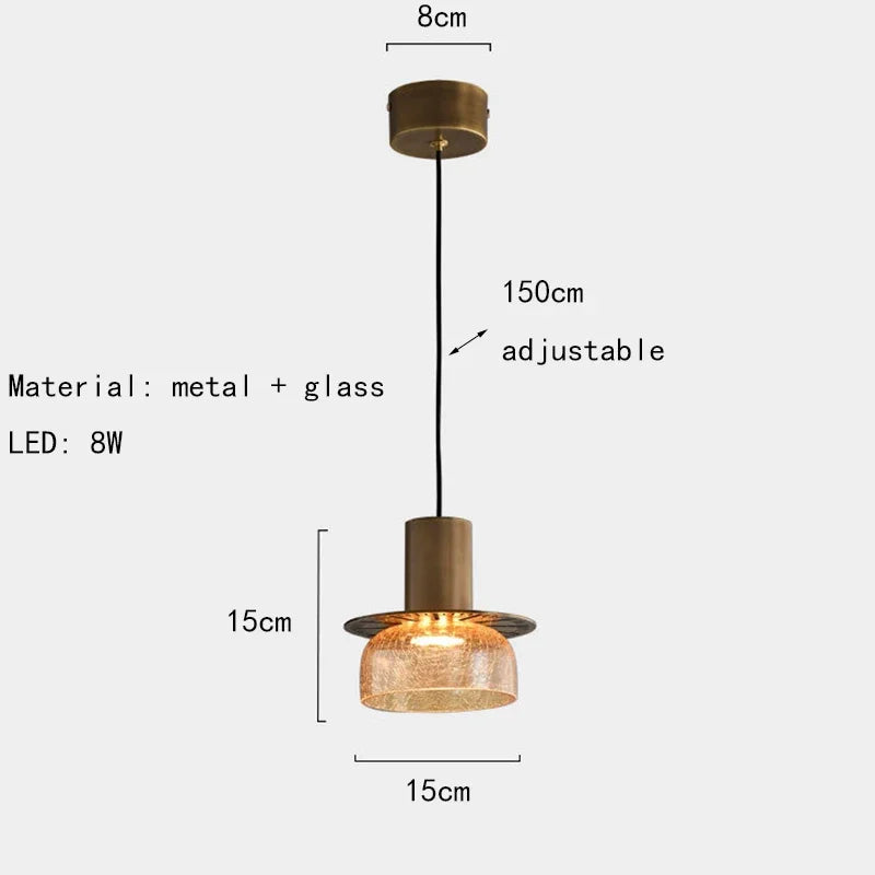 Solene borostyán repedezett üveg függeszték étkezőbe
